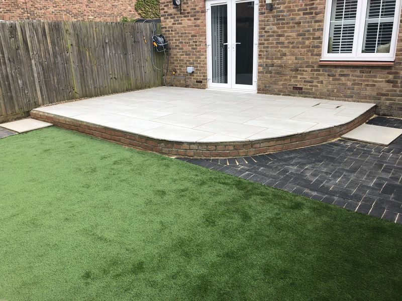 porcelain patio artificial grass block paving west malling finish2