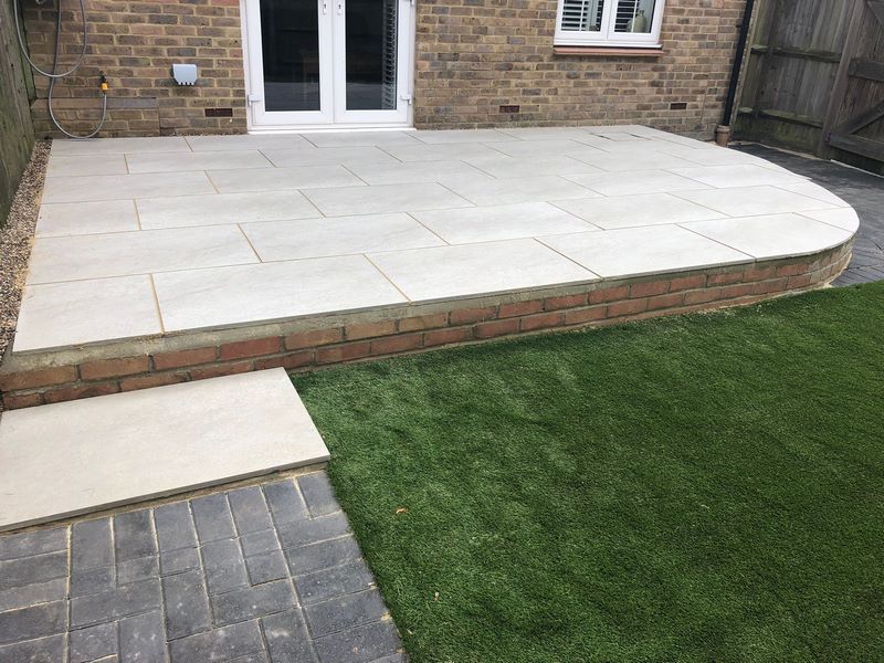 porcelain patio artificial grass block paving west malling finish3