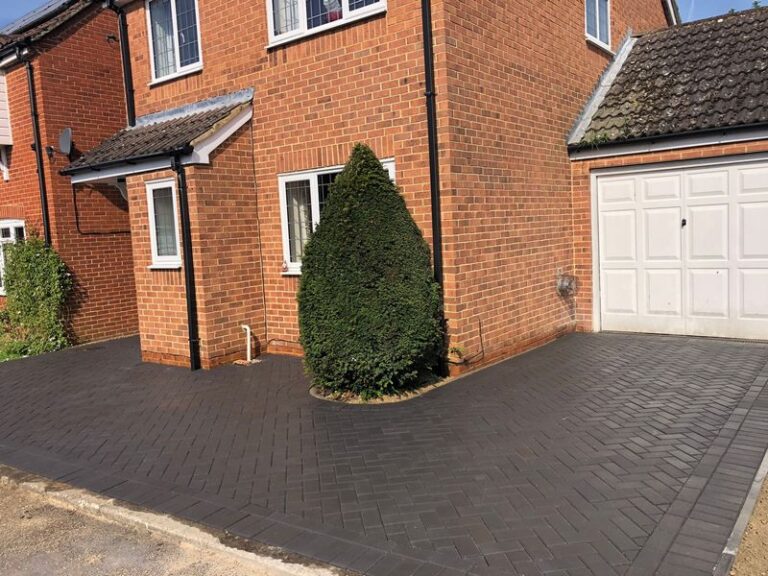 charcoal block paved driveway maidstone kent 0002