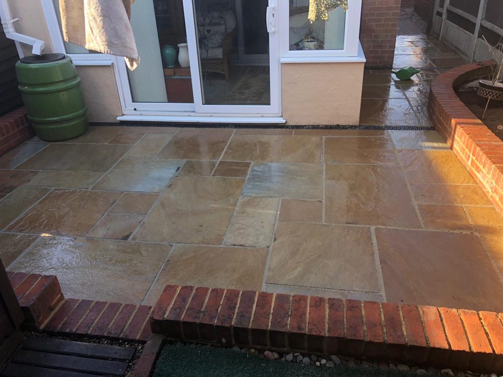 indian sandstone patio maidstone after