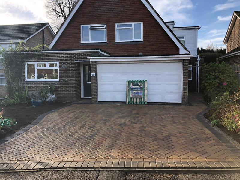block paved driveway with aco drainage in tonbridge kent 04