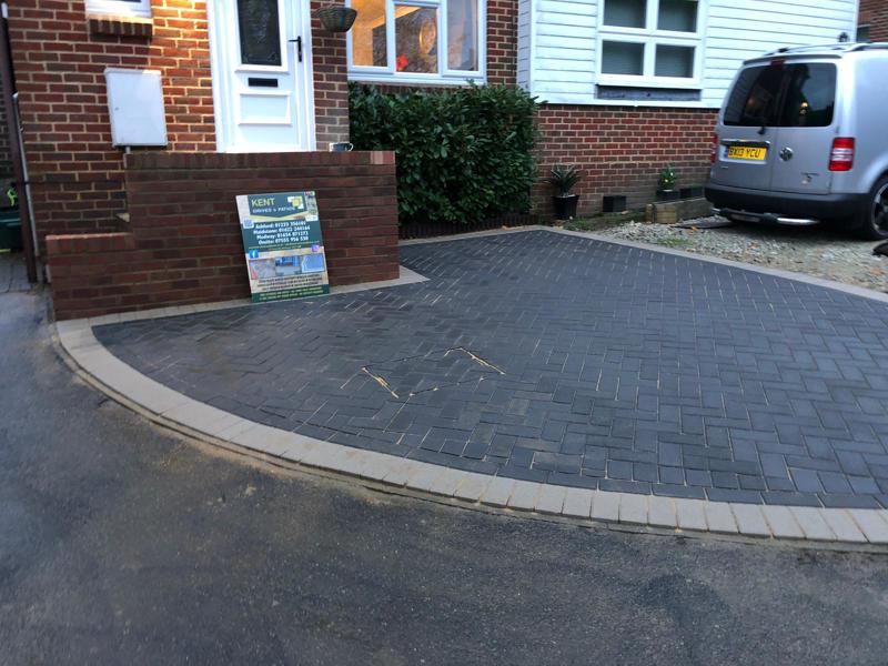 charcoal driveway with natural grey edging in tonbridge kent 1